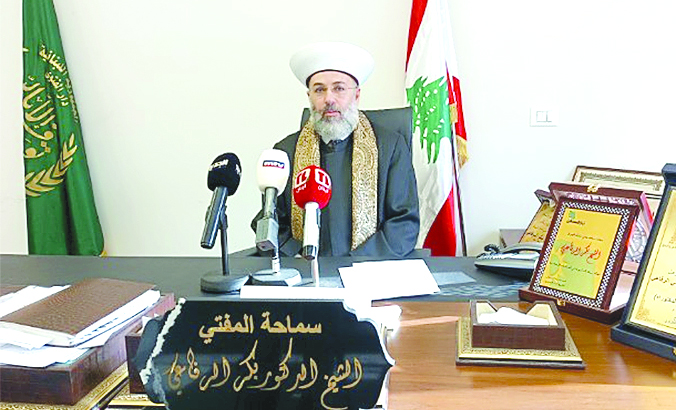 الرفاعي يدعو لتحييد لبنان عن الصراعات