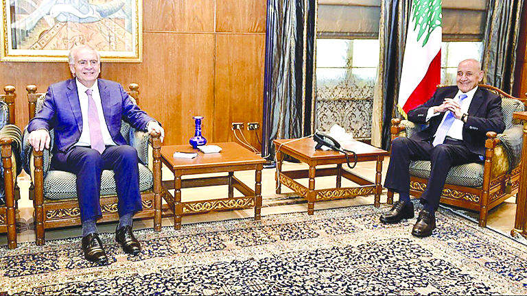 Berri discussed the situation in the south with Arnaud and met with the ministers of communications and health